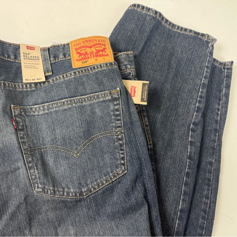 Levi’s Cotton Denim Jeans 559 Relaxed Straight Big & Tall Levi Strauss & Co NWT